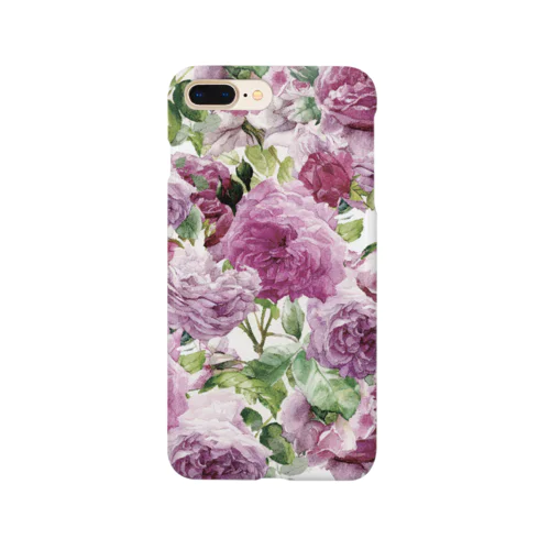 花@Purple roses Smartphone Case
