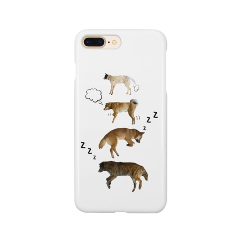 4匹お昼寝プリント Smartphone Case