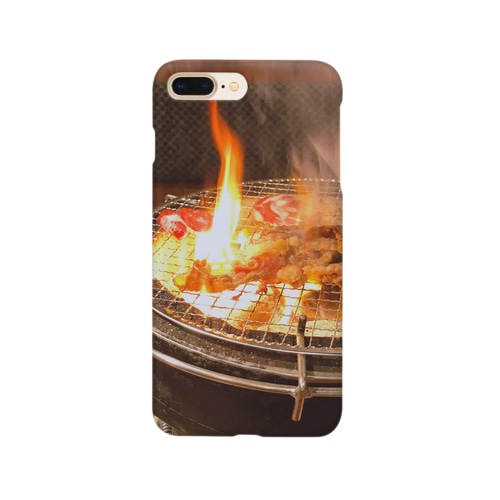 炎上する焼肉の網 Smartphone Case
