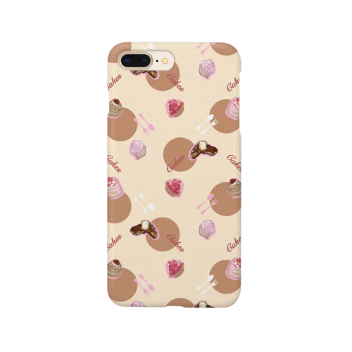 Cakes-ライトブラウン Smartphone Case