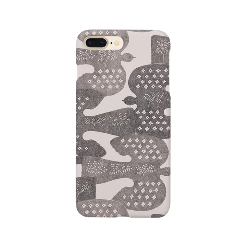 folk birds pink Smartphone Case