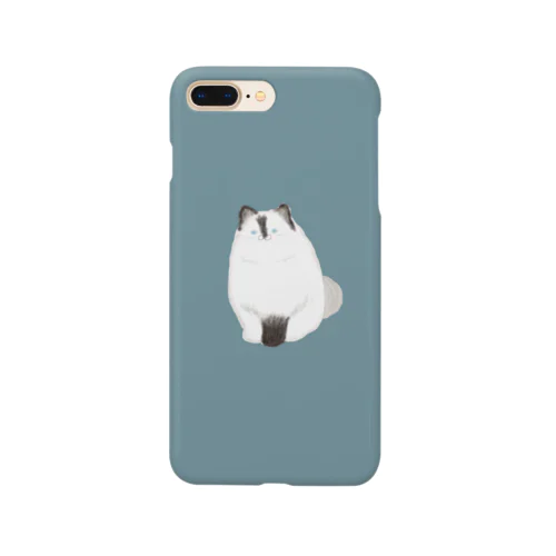 青い目の長毛猫 Smartphone Case