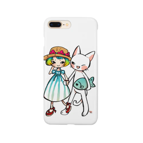 猫と女の子　アニメ Smartphone Case