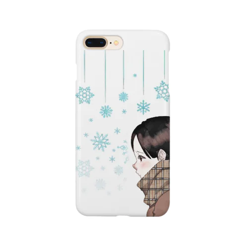 四季 冬女の子 Smartphone Case