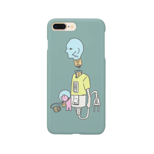 閃いた男と動物 Smartphone Case