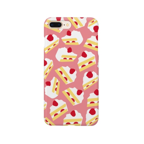 ショートケーキiPhoneケース(小洒落ピンク) Smartphone Case