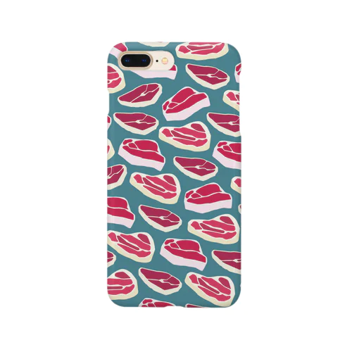 生肉のiPhoneケース(セージブルー) Smartphone Case