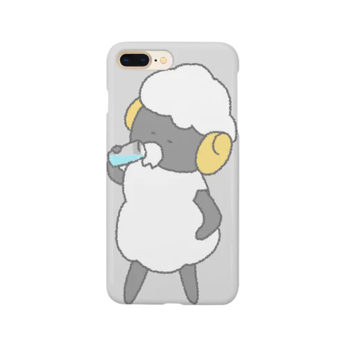 水を飲むひつじ Smartphone Case