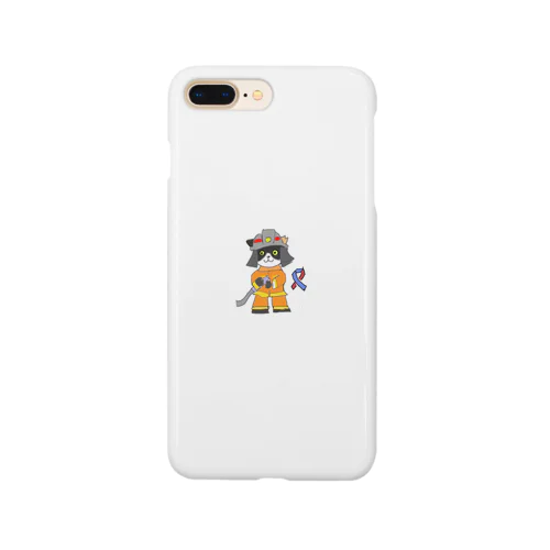 猫　国際消防士の日 Smartphone Case