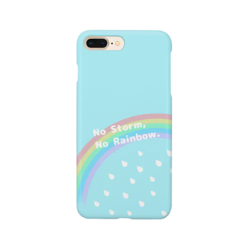 No Storm, No Rainbow.ブルー Smartphone Case