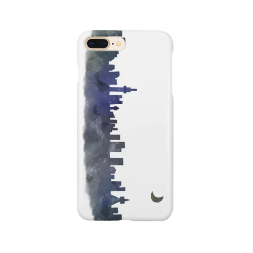 青の夜景シルエット Smartphone Case