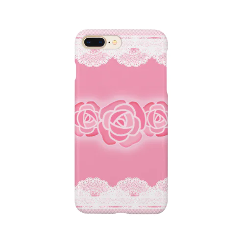 薔薇とレース(スマホケース) Smartphone Case