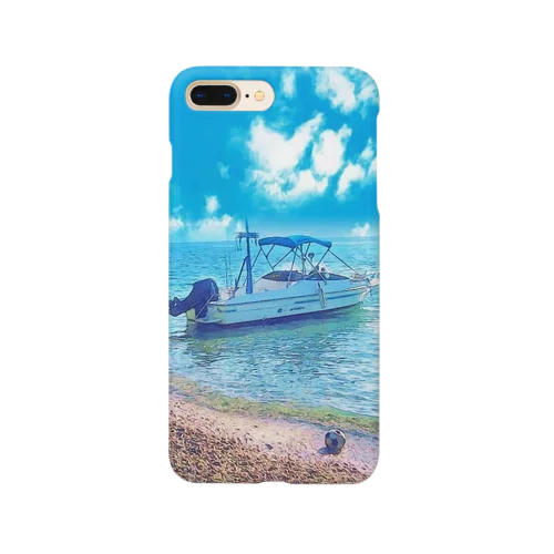 常夏の海とサッカーボール Smartphone Case