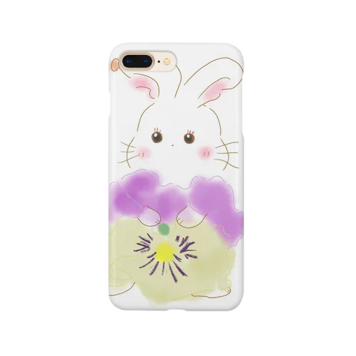 ビオラのドレスを着たウサギ Smartphone Case