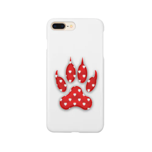 ハート いっぱい の 犬 の 足跡 Heart filled dog paw print   Smartphone Case