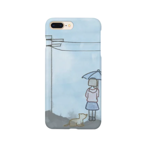 小雨どきの女の子と猫 Smartphone Case