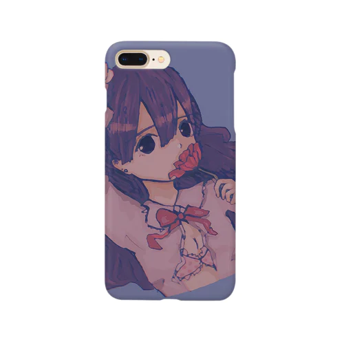 お花と女の子 アニメ風ver. Smartphone Case