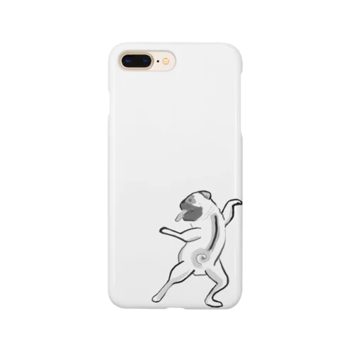 鳥獣戯画風パグ 文字なしアターーーッ!! Smartphone Case