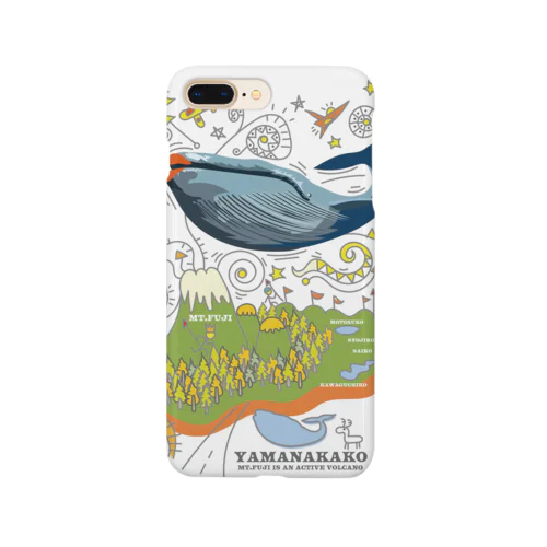 山中湖はクジラの形です Smartphone Case