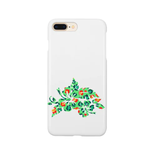 カラフルハイビスカス（緑） Smartphone Case