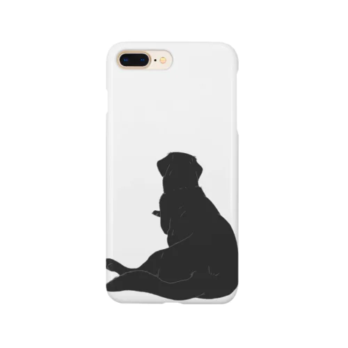 黒いラブラドールのねね　リアル後ろ姿 Smartphone Case