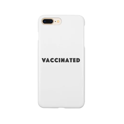 ワクチン接種済 VACCINATED　- black ver. 01 - スマホケース