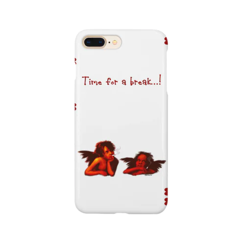 Time for a break...!  iPhone7 Plus ケース（ホワイト） Smartphone Case