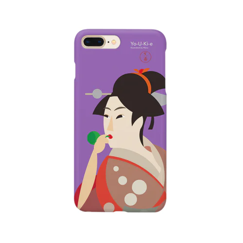 Yo-U-Ki-e「ほっぴんを吹く娘」（浮世絵）スマホケース Smartphone Case