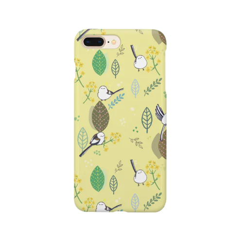 森と菜の花とシマエナガ（黄） Smartphone Case