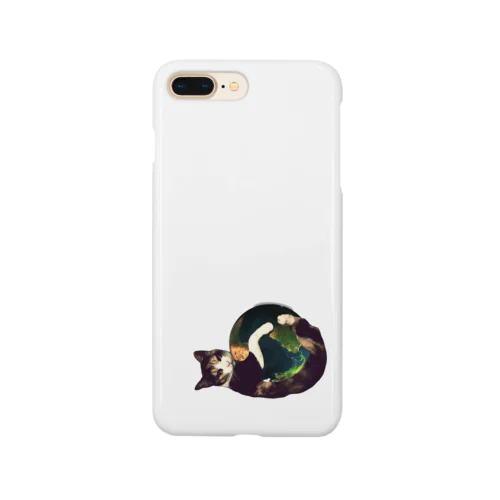 三毛猫の地球（猫キックver） Smartphone Case