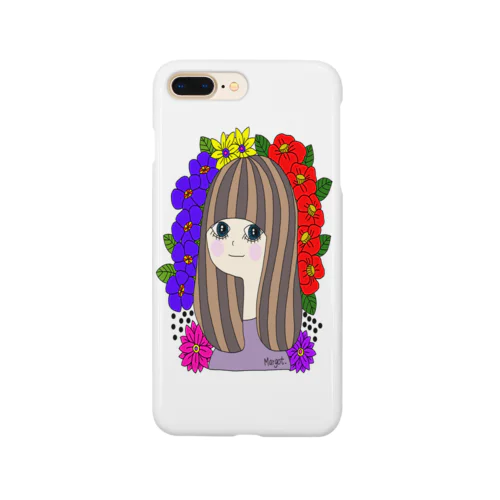 お花とかわい子ちゃん Smartphone Case