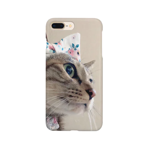 リボンを付けたキジトラ猫 Smartphone Case