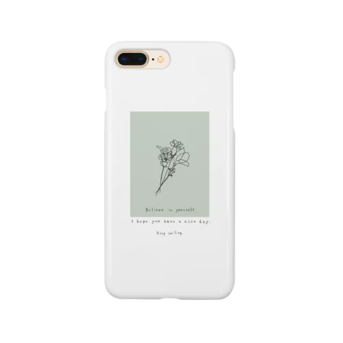 bouquet green スマホケース