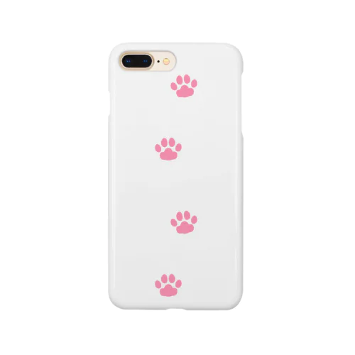 猫のあしあと(ピンク・タテ) Smartphone Case