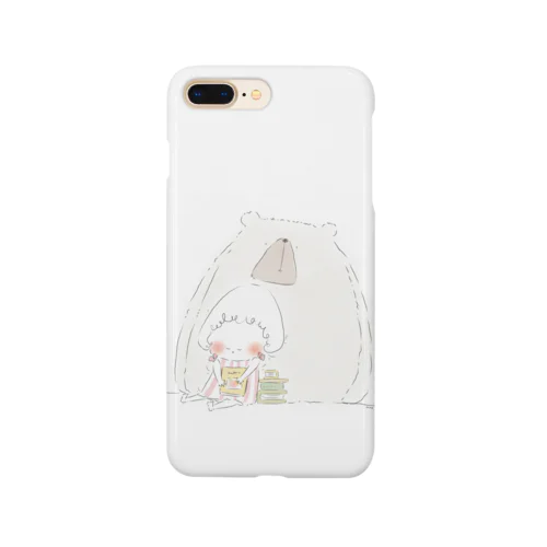 クマと読書 Smartphone Case