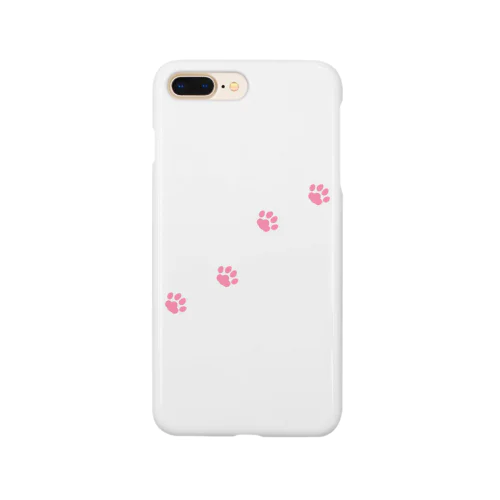 猫のあしあと(ピンク・ナナメ) Smartphone Case