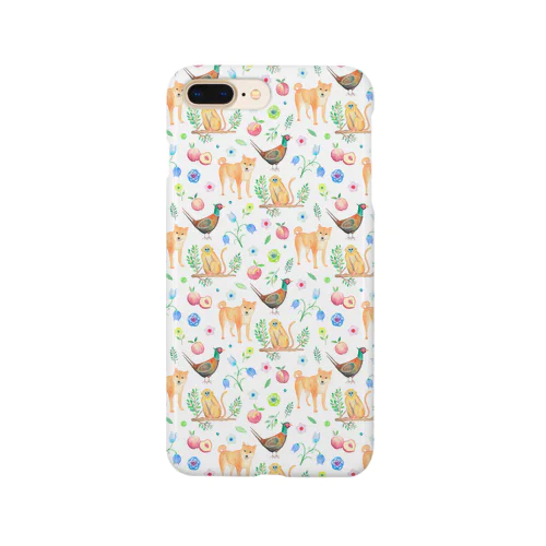 犬・猿・キジと桃（フルグラフィック） Smartphone Case