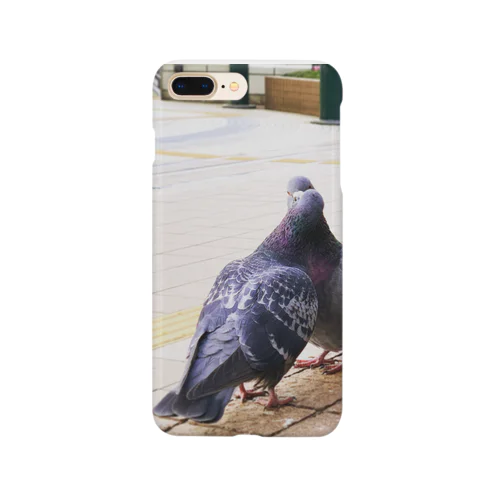 2  pigeons, in winter. Smartphone Case