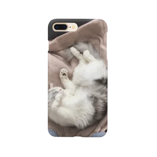 爆睡中の子猫マンチカンのスマホケース Smartphone Case