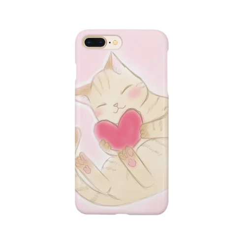 ハートにゃんこ Smartphone Case