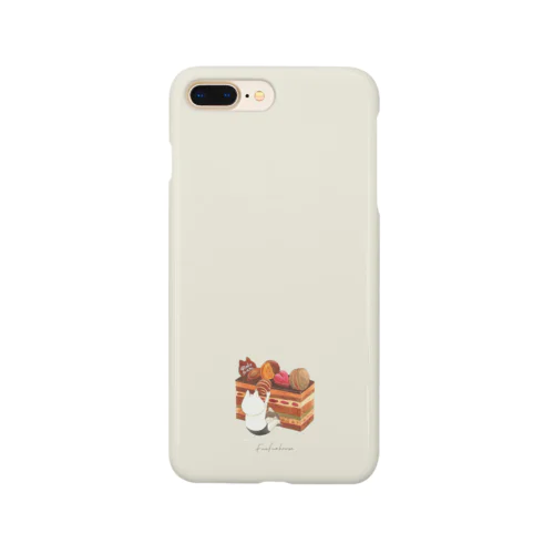 ネコぱんとチョコ乗せオペラケーキ  Smartphone Case