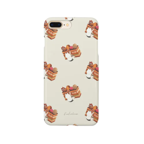 ネコぱんとチョコ乗せオペラケーキ  Smartphone Case