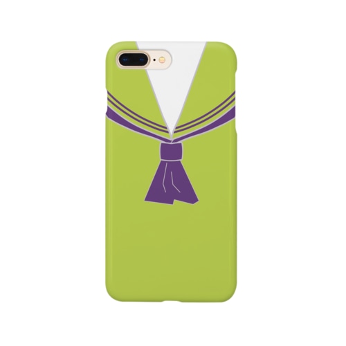 セーラー風（緑地・紫リボン） Smartphone Case