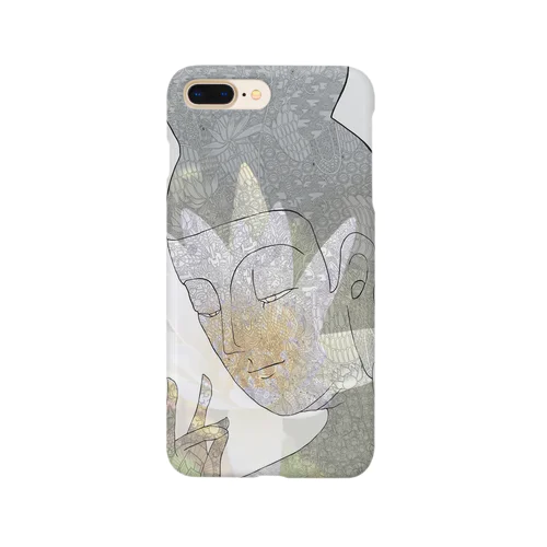 弥勒菩薩と蓮の花 Smartphone Case