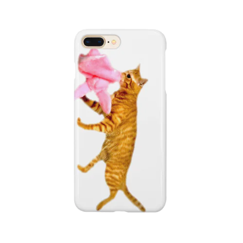 獲物を自慢する猫 ほっぷ Smartphone Case