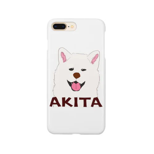 AKITA 白 スマホケース