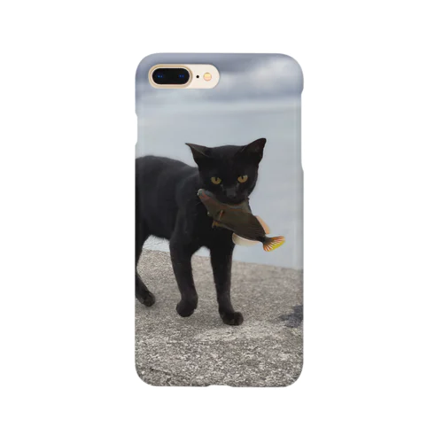 魚をくわえた島猫 Smartphone Case