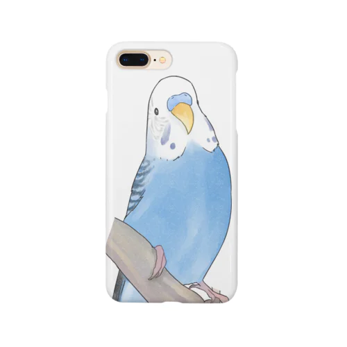 セキセイインコちゃんと止まり木【まめるりはことり】 Smartphone Case