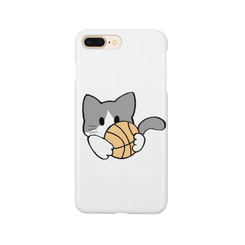 ねこ【灰/白】 Smartphone Case