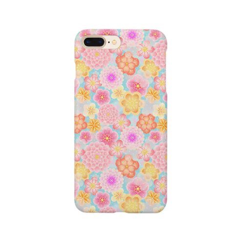 花尽くし_壱（水色） Smartphone Case